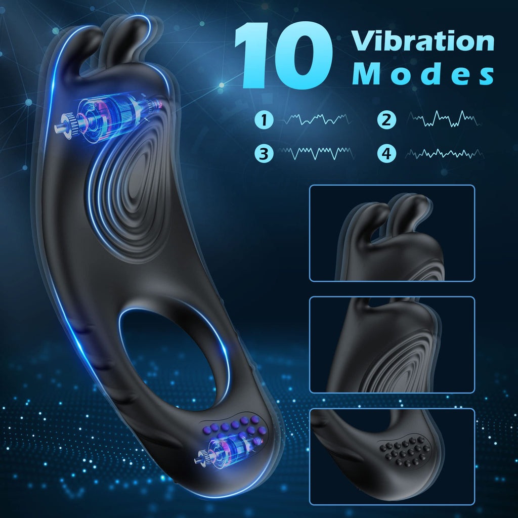 Vibrating Lock Ring Electric Remote Control Vibrator – product view 3
