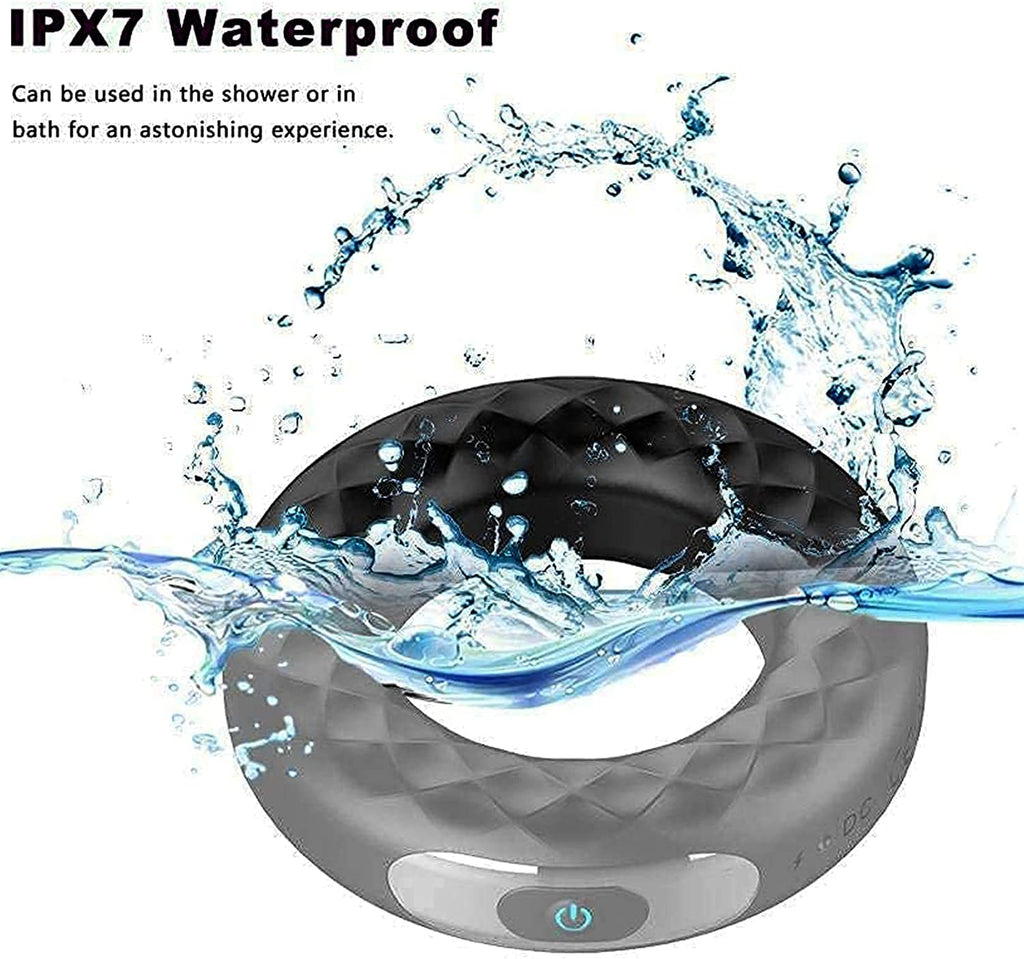 Silicone vibrating locking sperm ring male delayed masturbator – product view 2