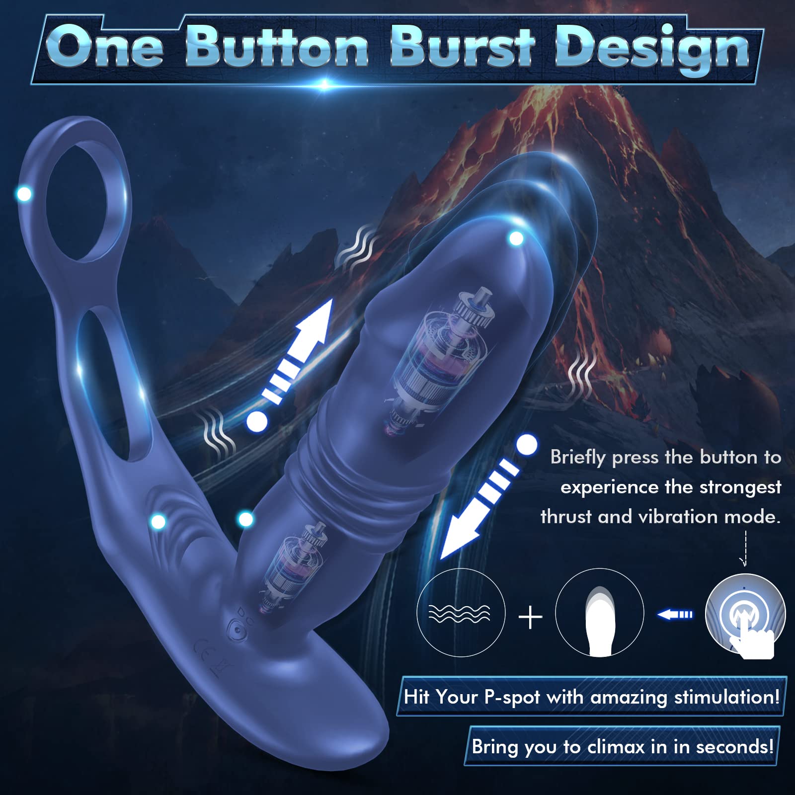 Uxol 3 in 1 Thrusting Prostate Massager Anal Vibrator – product view 13
