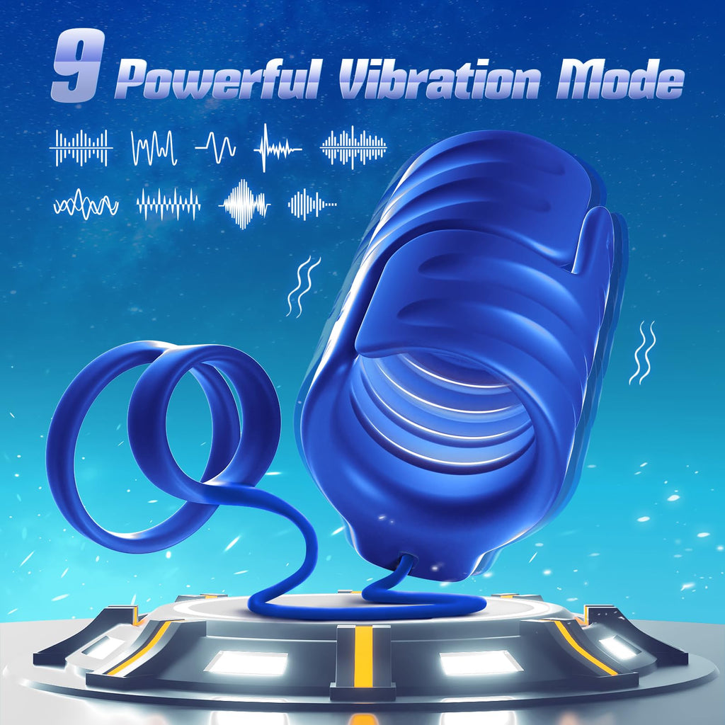 9 Vibrating 2 Cock APP & Remote Control Penis Ring – product view 3