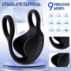 Vibrating Cock Ring 9 modes Male Vibrator – product view 3