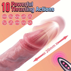 8.66 in Cobra 10 Vibrating Realistic Thrusting & Heating Dildo
