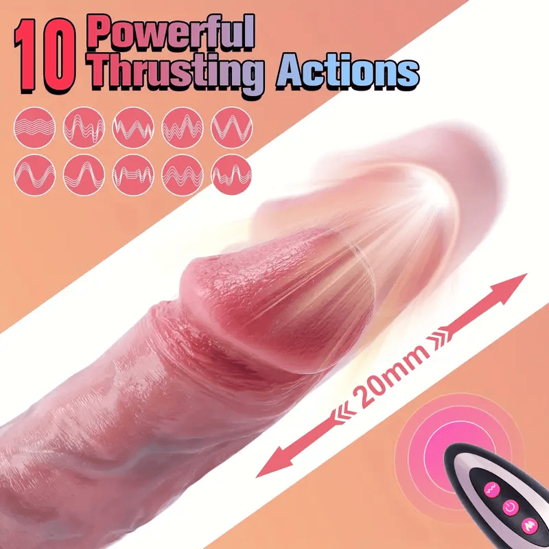 8.66 in Cobra 10 Vibrating Realistic Thrusting & Heating Dildo