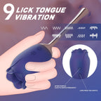 Silicone Rose Vibrator With Tongue Licking for Women