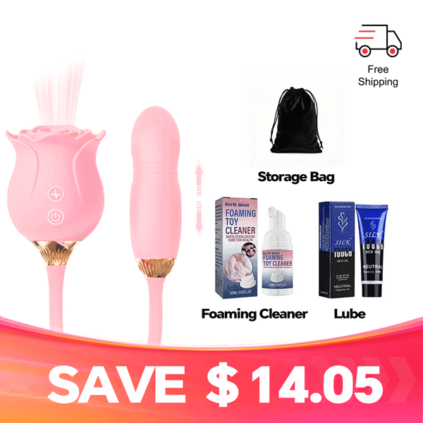 PinkBliss 2-in-1 Rose Suction & Thrusting Premium