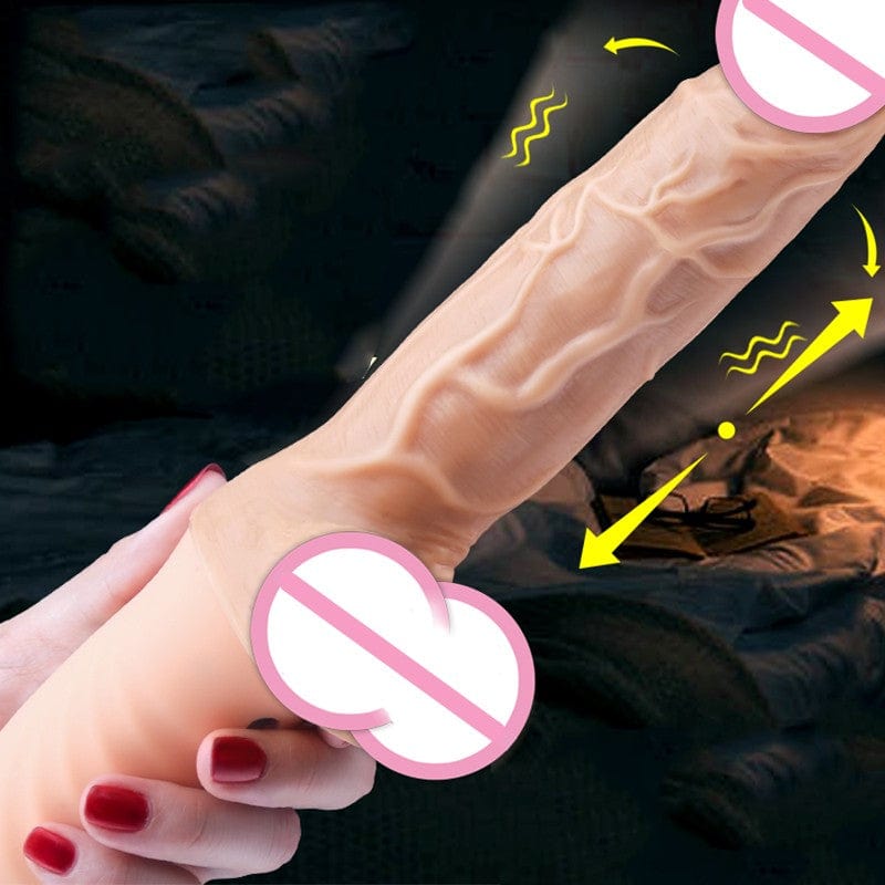 Women Telescopic Cannon King Automatic Vibration Heating Simulation Dildo
