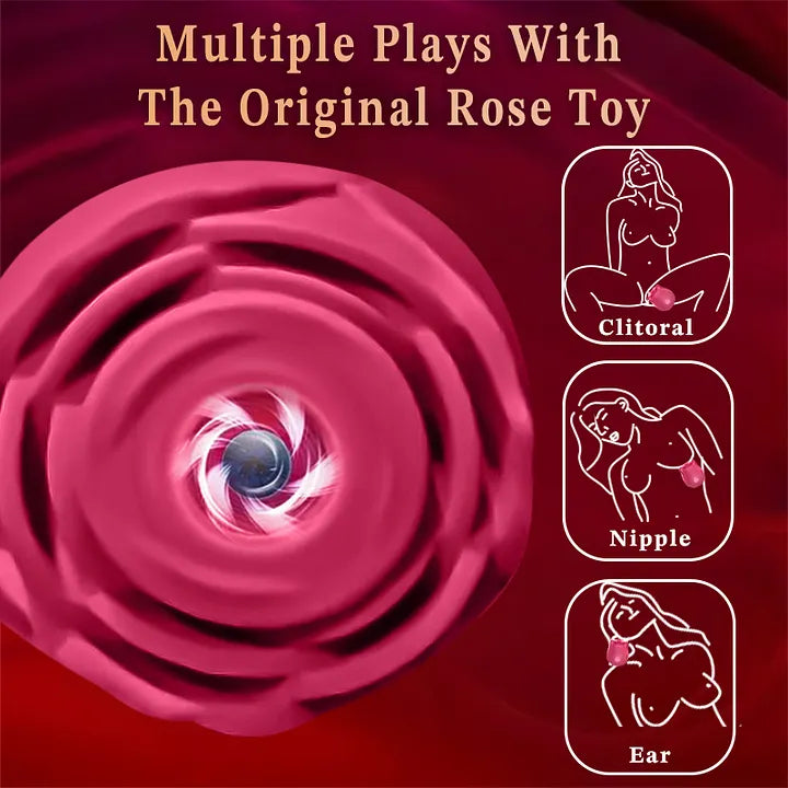 External-Focused Duo: KissMaster App-Controlled Massager + Rose Suction Toy
