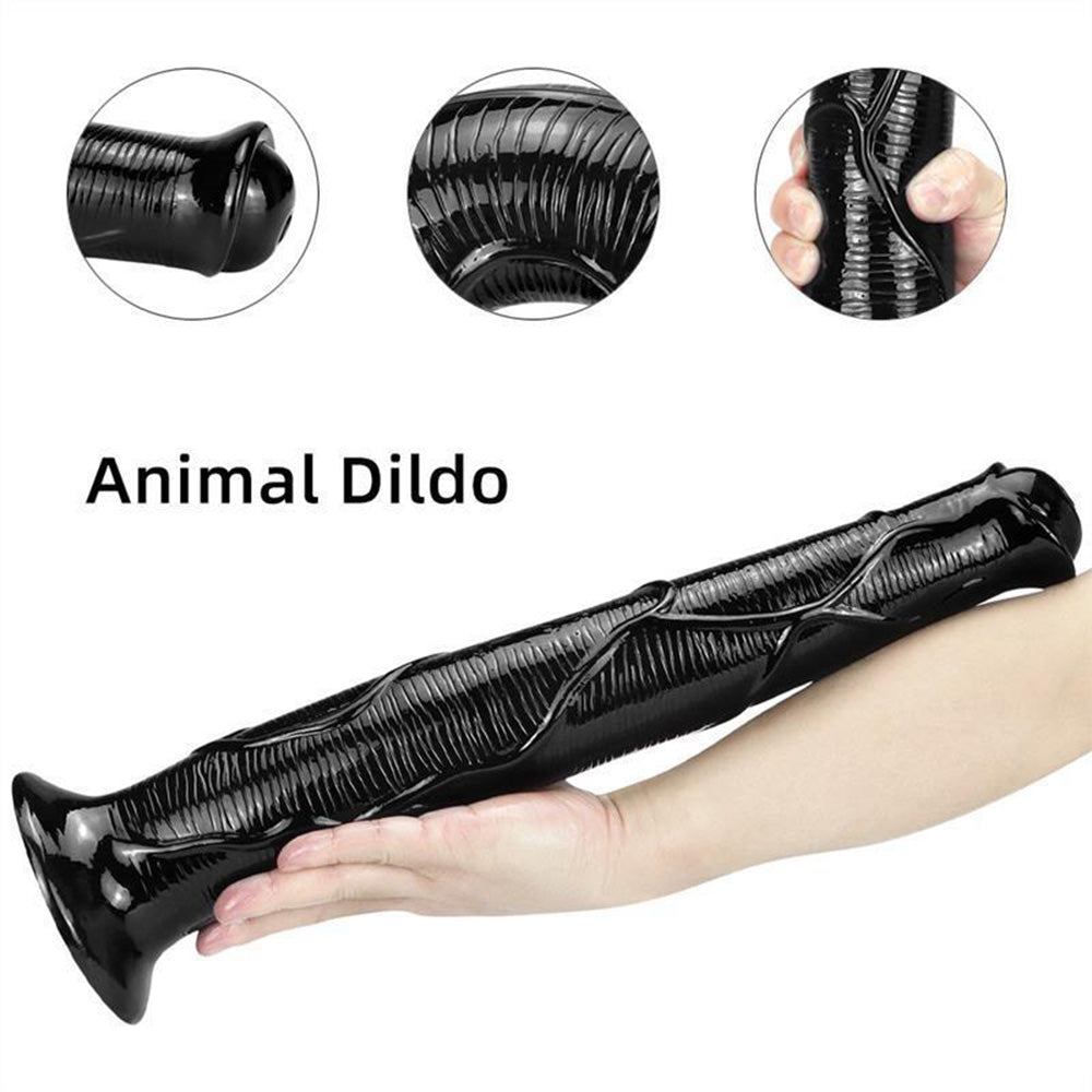 17 Inch Oversized Black Animal Horse PVC Dildo – product view 5