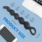 Extra Llong Vibrating Bead Butt Plug – product view 10