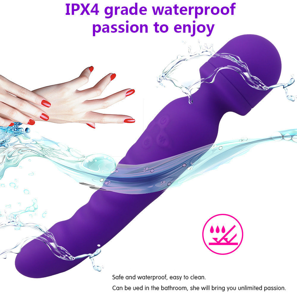 Magnetic Magic Wand Rechargeable Silicone Vibrating Dildos – product view 2