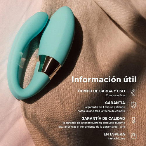 Aqua LELO TIANI Harmony couples vibrator in close-up