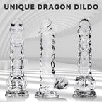 9 Inch Realistic Clear Crystal Dildo With Suction Cup – product view 3