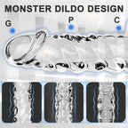 9 Inch Realistic Clear Crystal Dildo With Suction Cup – product view 5