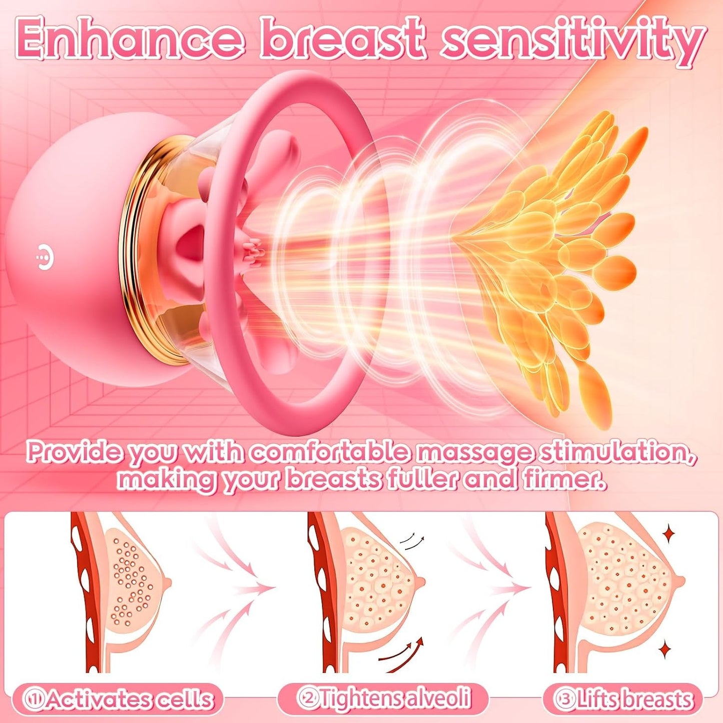 Nipbloom - 1 Piece Kneading & Suction Chest Toy