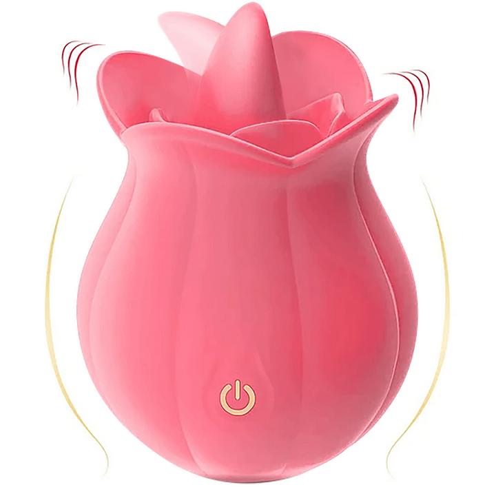MLEM Rose Tongue Massager in pink