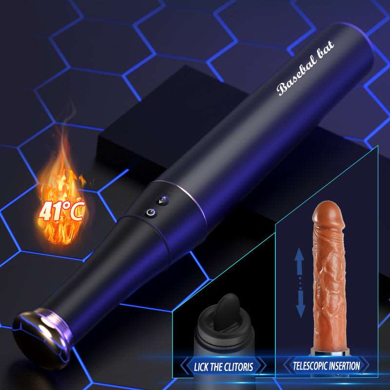 7.48 in Baseball - Automatic Telescopic Dildo With Tongue Licking And Heating Function