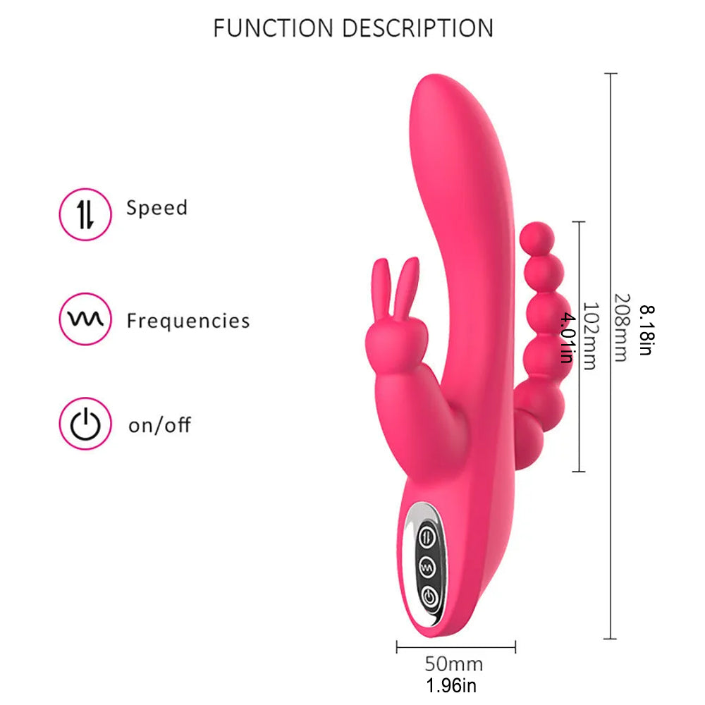 Double-Headed 3-Point Multi-Frequency Vibrating Masturbator – product view 7