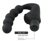 Vibrating Pull Bead Anal Plug Male Prostate Massager – product view 3