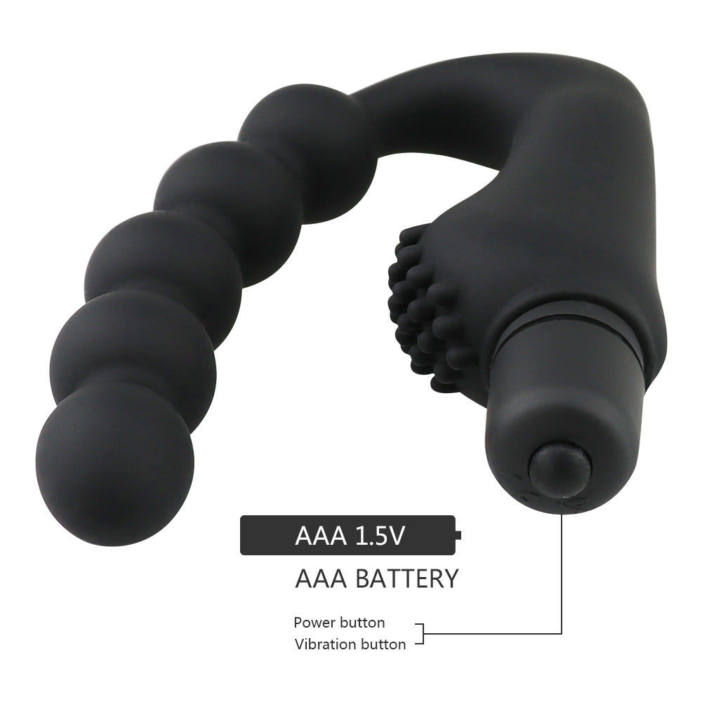 Vibrating Pull Bead Anal Plug Male Prostate Massager – product view 3