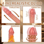 6.89 in Perfect Simulation Dick Powerful Thrusting Vibrating Penis Dildo