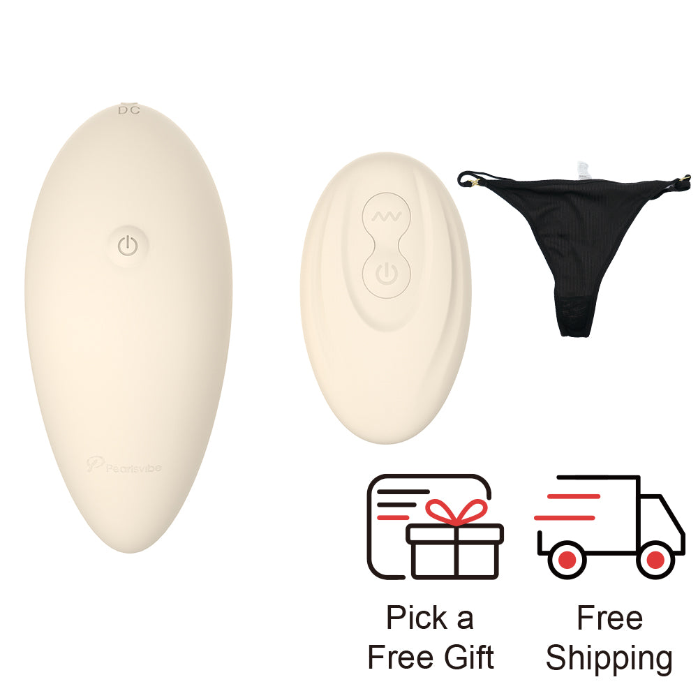 Pearlsvibe Nyline Remote Wearable Panty Massager for Women - wearable vibrator featuring remote control, quiet, body-safe sil