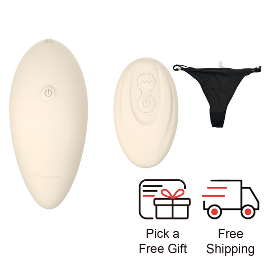 Pearlsvibe Nyline Remote Wearable Panty Massager for Women - wearable vibrator featuring remote control, quiet, body-safe sil