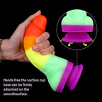 Rainbow Dildo Realistic Silicone Suction Cups Allovers Dildo – product view 4
