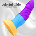 Thick Rainbow Dildo Heterosexual Fantasy Alien Dildo – product view 2