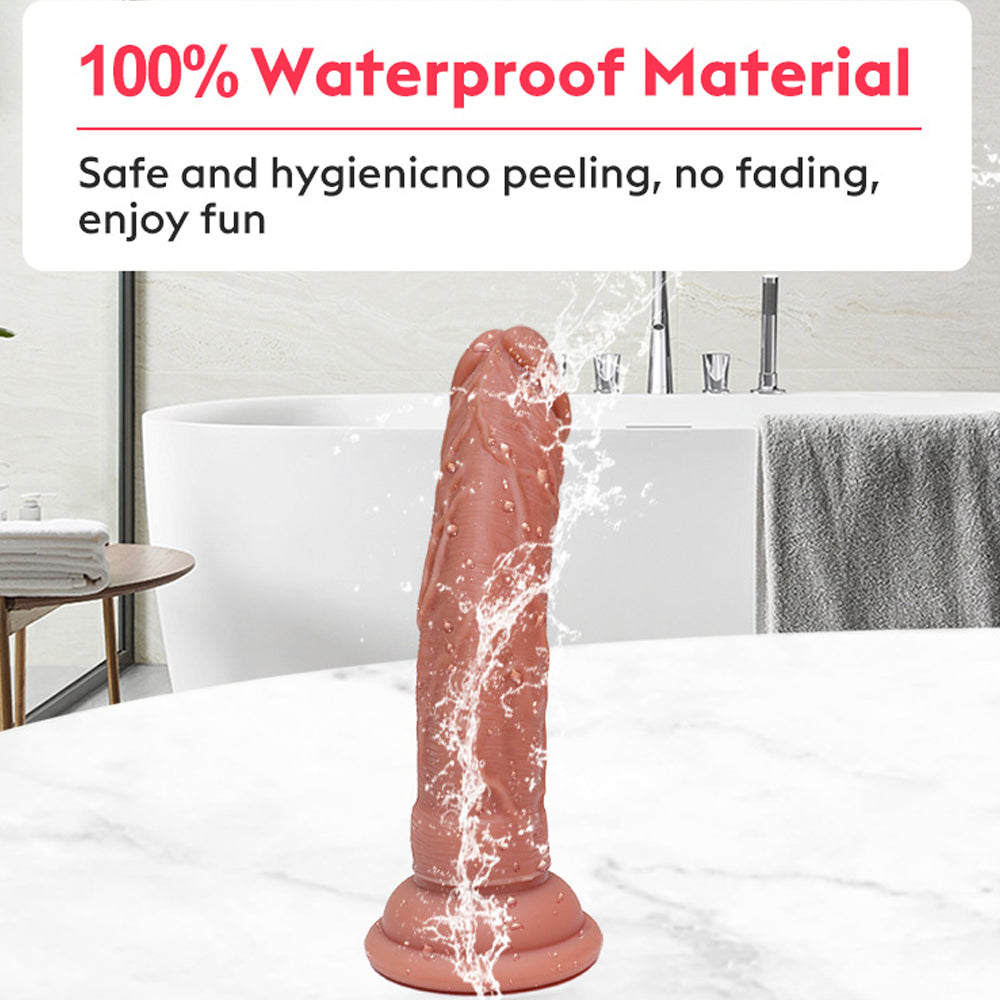 Double Layer Allovers Thrusting Dildo | Suction Cup Silicone Dildo
