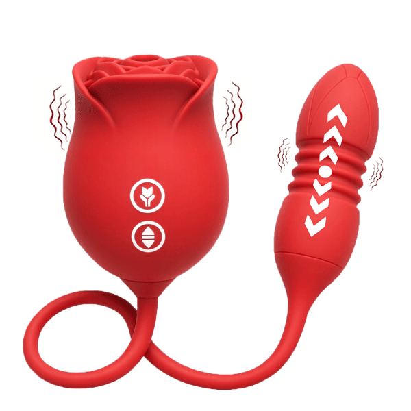 DualVibe - Compact Rose Massager with Air Suction & Vibe