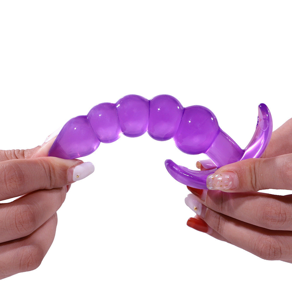 Crystal Transparent Five-Bead Anal Plug G-Spot Orgasm – product view 4