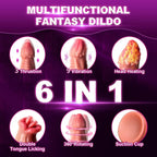 7.4 in Snake Warrior Thrusting Rotation Swinging Dildo Vibrator With Remote