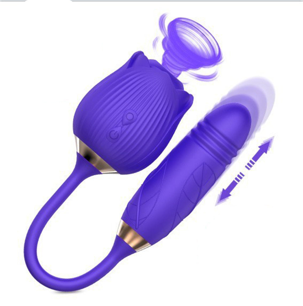 Rose Vibrator With Bullet Tongue – product view 10