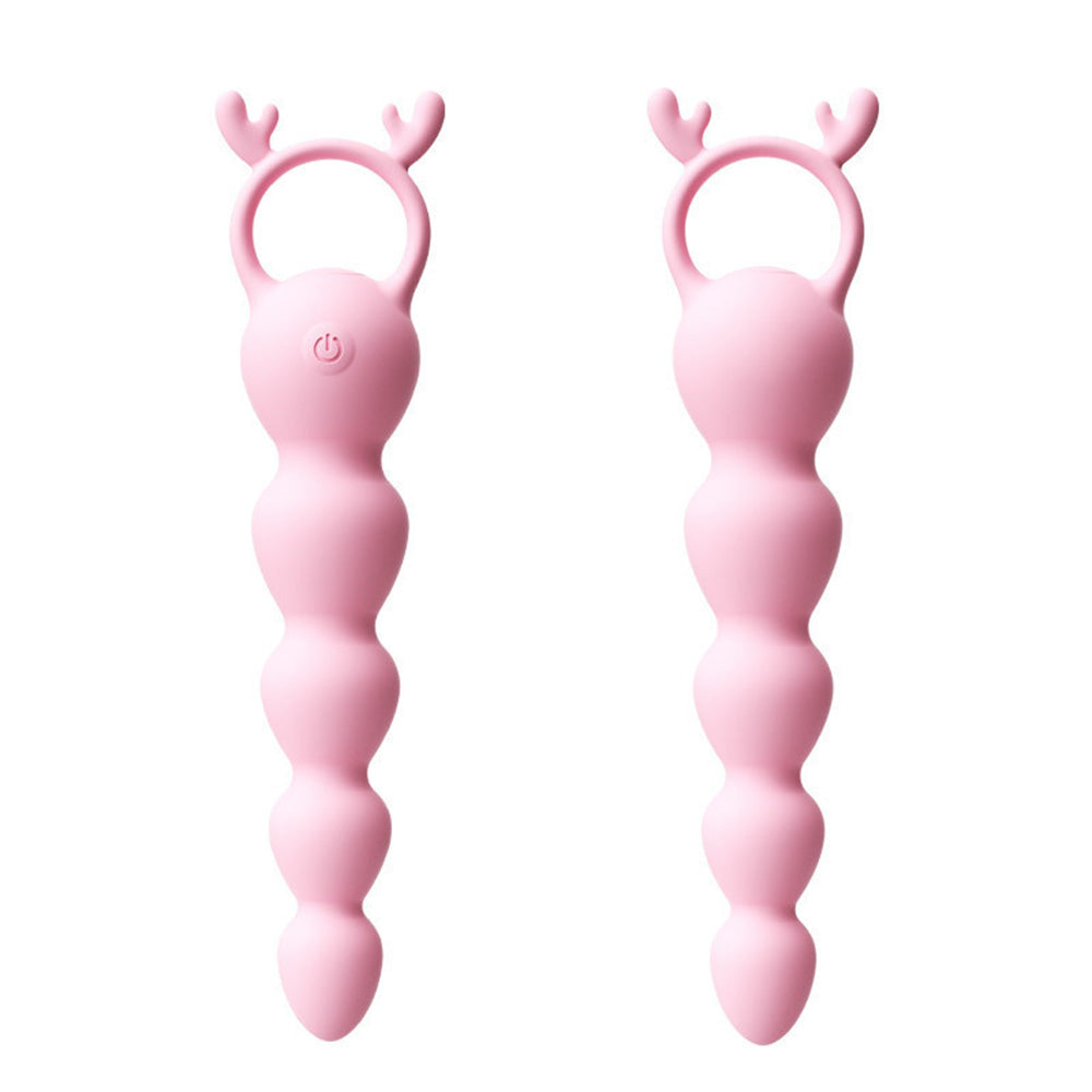 12 Frequency Pink Vibrating Anal Beads G-spot Stimulator – product view 5