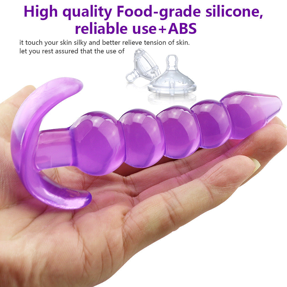Crystal Transparent Five-Bead Anal Plug G-Spot Orgasm – product view 2