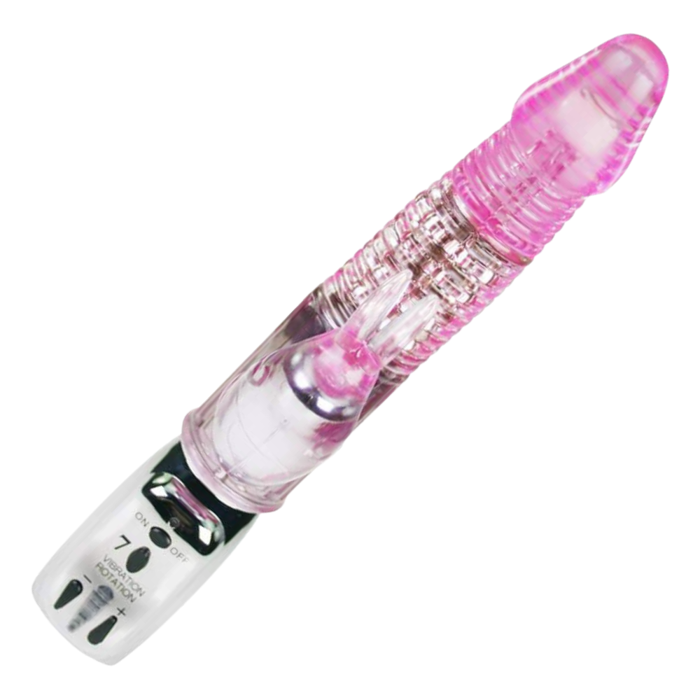 view of rabbit from Rotating Rabbit Dual-Action Vibrator | AnneToys