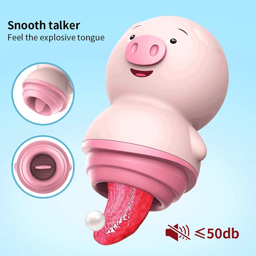 Cute Pig Tongue Licker Female Masturbator – product view 2