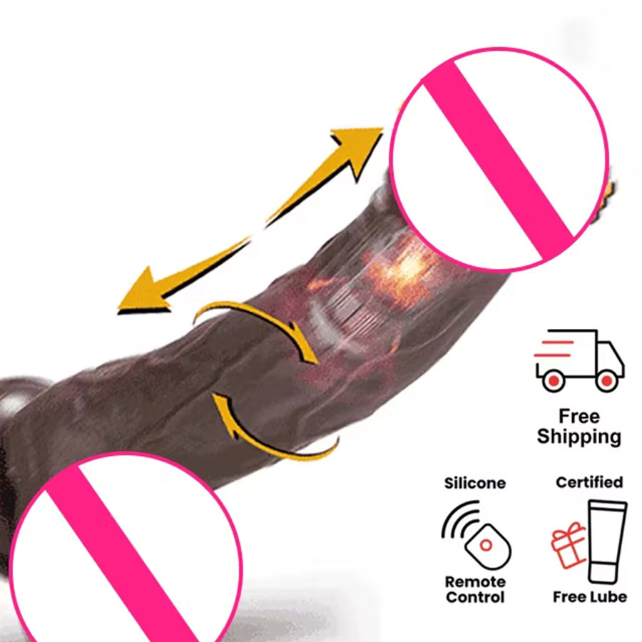 K25 - 8.66 Inches 3-in-1 Thrusting Massager - male masturbator featuring remote control, waterproof, rechargeable