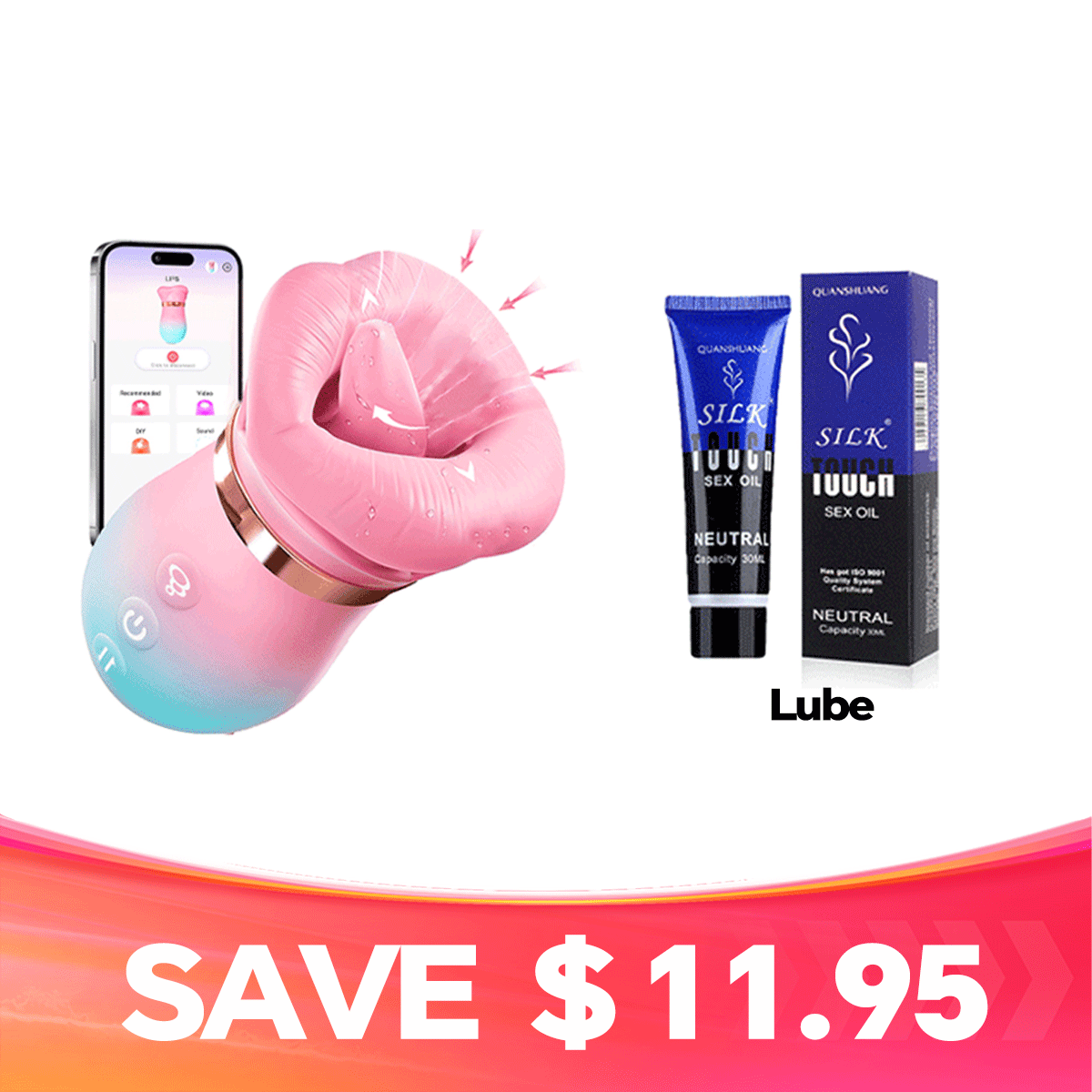 KissMaster - App-Controlled Tongue & Suction Massager