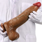 The Safest Material Green Veined Liquid Silicone Double Hardness Simulation Oversized Dildo – product view 11