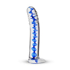 Frozen Sapphire Spiral Glass Dildo G-Spot Sex Toys 6.18 Inch – product view 3