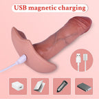 7.5 in 3 in 1 Thrusting Realistic Wearable Dildo Vibrator with Remote Control
