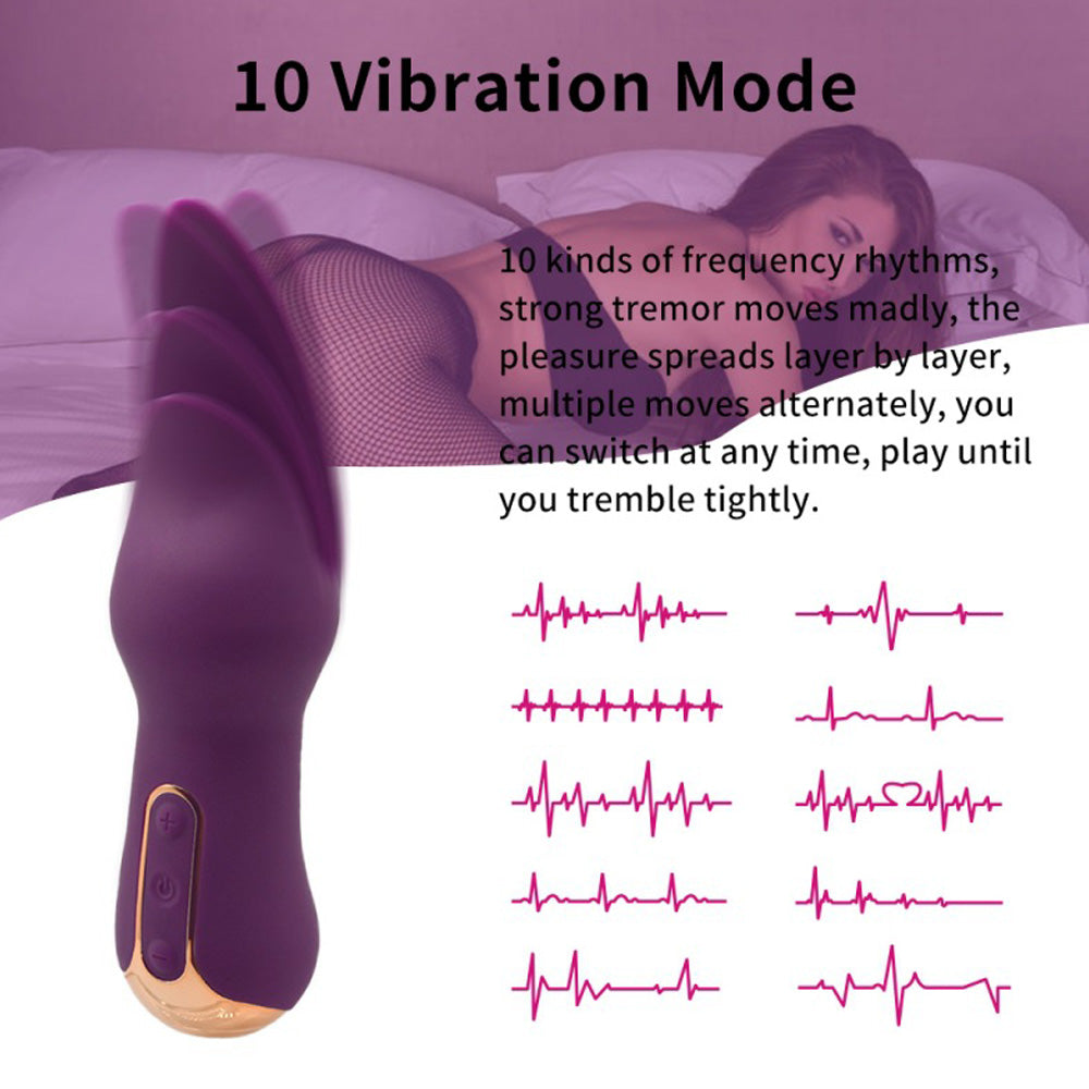 10 Frequency Nipple Vibrator Petal Flapping Clit Licking – product view 3