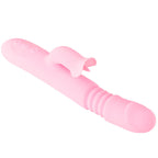 Pink Vibrator Dildo-Tongue Vibrator Heated Silicone Dildo – product view 11