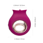 9 Vibrating & Sucking Tongue Vibrator Waterproof Rose Toy – product view 6