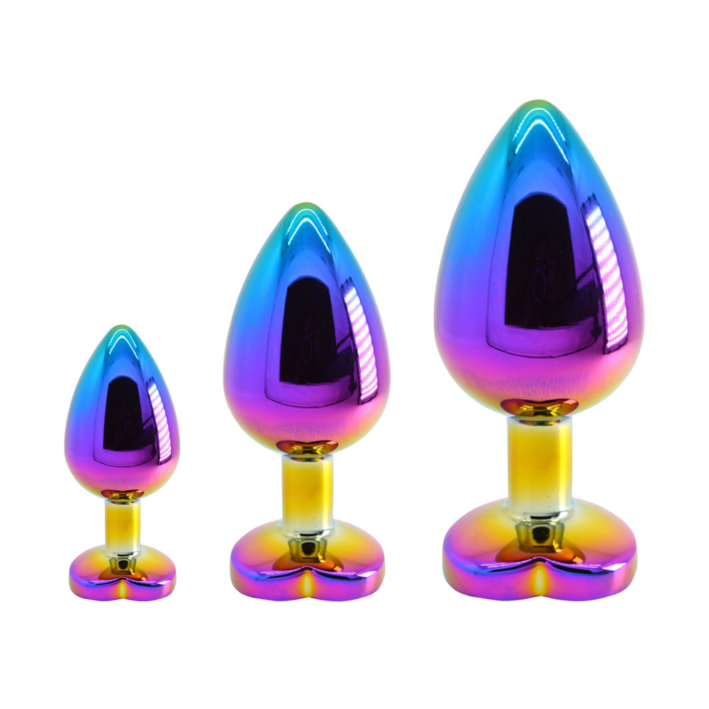 Metal Butt Plug - Anal Toying Colored Stainless Steel Metal Butt Plug – product view 14