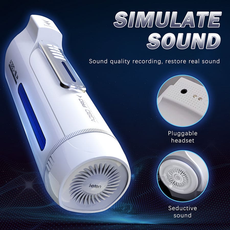 Leten A380 3RD Pro 10 Frequency Vibration Sucking Heating Moan Male Stroker – product view 7