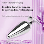 4 PCS Metallic Silver Anal Dilation Anal Plug – product view 4