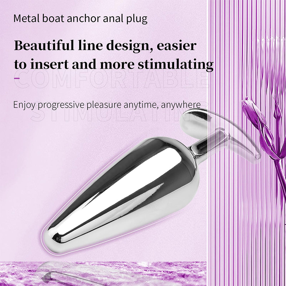 4 PCS Metallic Silver Anal Dilation Anal Plug – product view 4