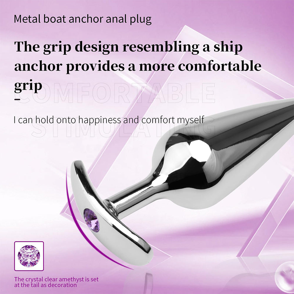 4 PCS Metallic Silver Anal Dilation Anal Plug – product view 2